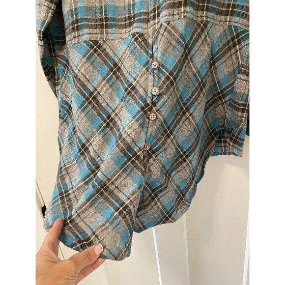 Keren Hart Tunic Length Plaid Shirt Women's Size S - Picture 5 of 5